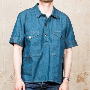 Indigofera Teeter Shirt Cordova Denim Petrol Size XL